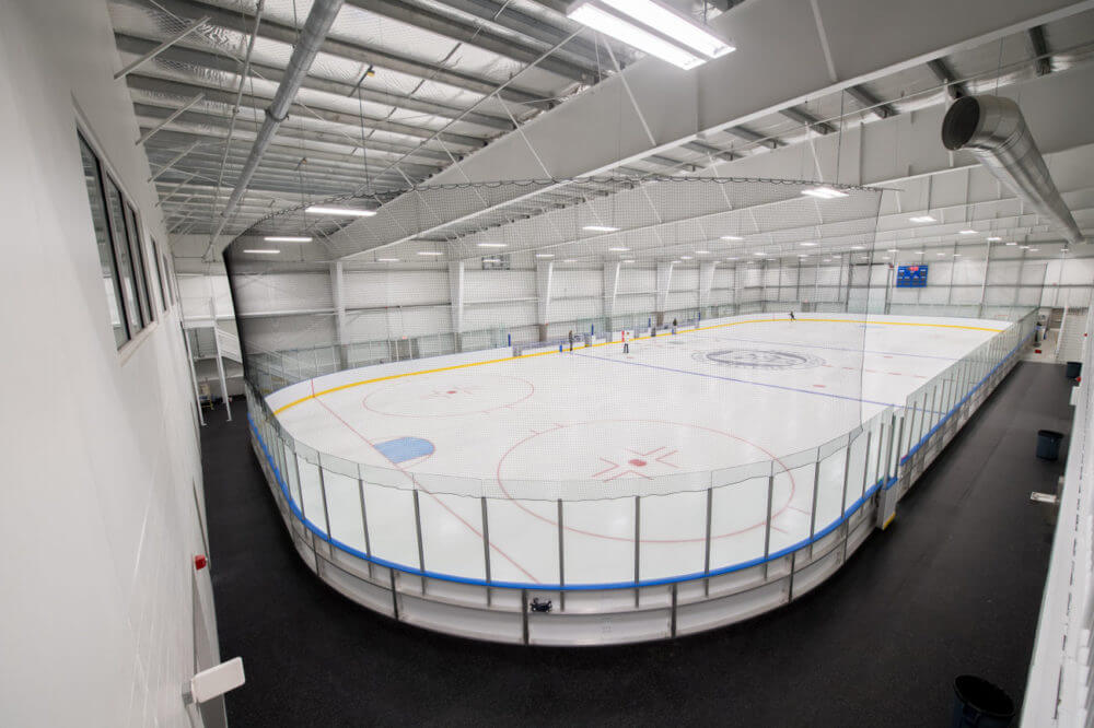 Boston Sports Institute Ice Rink Stand View